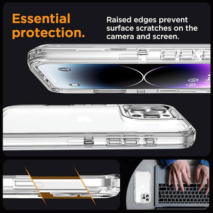 AICase for iPhone 14 Pro Max Case Clear 3 in 1 Heavy Duty Drop Protection Full Body Rugged Shockproof/Dust Proof 3-Layer Military Protective Tough Durable Cover for iPhone 14 Pro Max 6.7"_1