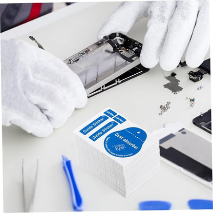 LCD Screen Dust Removal Stickers for Phone and Tablet 200Pcs Phone Screen Cleaning Decals for Effective Dust and Fingerprint Removal Portable Cell Absorber