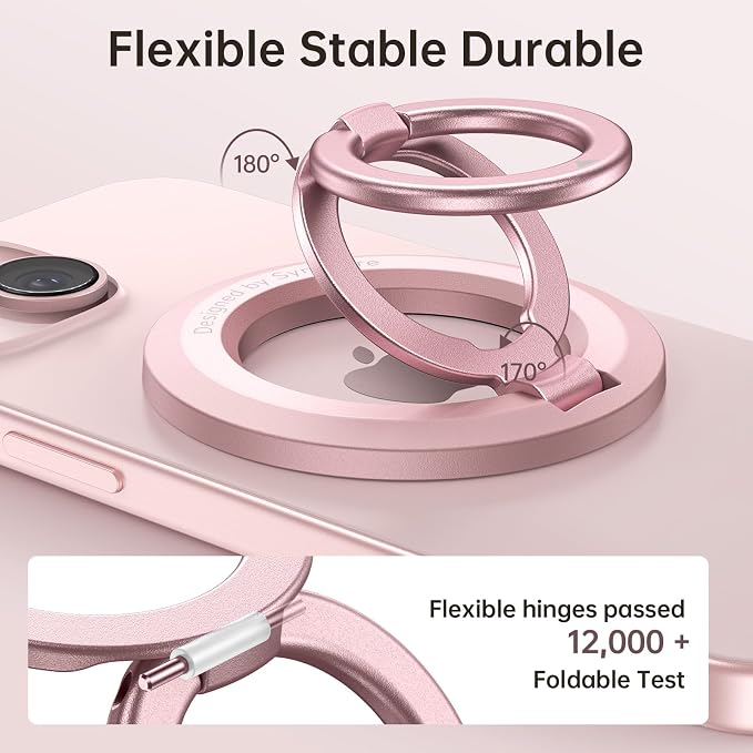 SYNCWIRE for MagSafe Ring Holder, Magnetic Phone Ring Holder Magnet Cell Phone Grip Finger Ring Kickstand Compatible with iPhone 17 16 15 14 13 12 Pro Max fits MagSafe Accessories