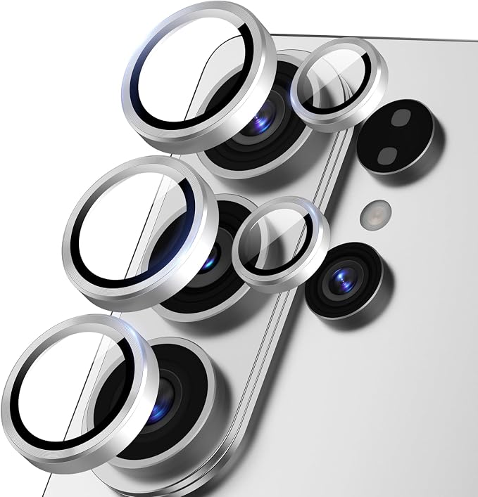 Camera Lens Protector for Samsung Galaxy S26 Ultra, Sapphire Glass Metal Individual Camera Cover Screen, Anti-drop, Case Friendly- White