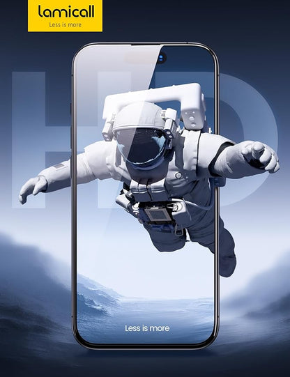 Lamicall 2+2 for iPhone 16 Pro Max Screen Protector (6.9") with Camera Lens Protector, [Top 9H Tempered Glass Film], Easy Alignment, Anti-Scratch, 0 Bubbles, HD Clear for iPhone 16 Pro Max - [2-Pack]