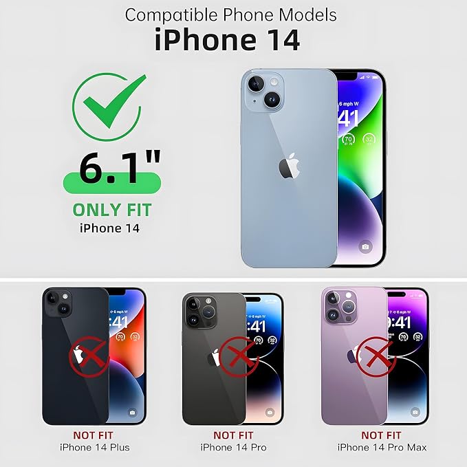 Beasyjoy for iPhone 14 Case Waterproof, Metal Heavy Duty Full Body Protective Case with Built-in Screen Protector, Military Grade Shockproof Dustproof Defender Rugged Cover 6.1 Inch, Silver