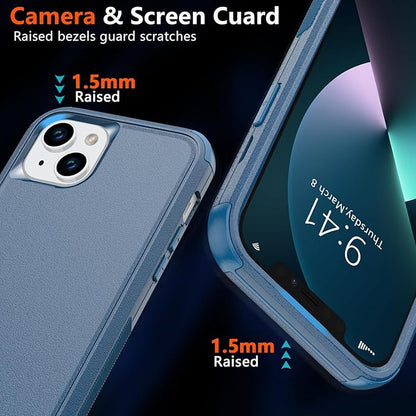 Diverbox for iPhone 13 Phone Case,iPhone 13 Magnetic Case [with Screen Protector & Camera Lens Protector ] Heavy Duty Phone Case for iPhone 13 (Magnetic Blue)