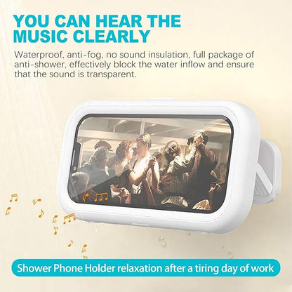 ZukoCert Waterproof Phone Holder for Shower, 2025 Upgraded, 480° Rotation, Compatible with Phones Up to 7” Compatible with iPhone, Compatible with Samsung and More