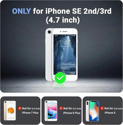 jaroco Magnetic for iPhone SE Case 3rd/2rd,iPhone 8/7 Case, [Compatible with MagSafe][Military Grade Drop Protection][Heavy Duty Protection][Non-Slip] 2-Layer Bumper Phone Case 4.7''-Deep Blue