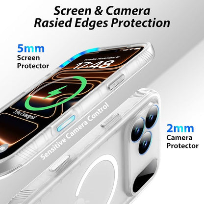SPORTLINK for iPhone 17 Pro Case - IP68 Waterproof Military Protective Full Body Heavy Duty Shockproof 360 Sealed Dustproof with Camera Screen Protector Cover for i Phone 17 Pro 6.3" Mag/Frosted Clear