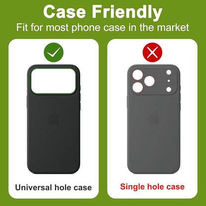 2-Pack Shatterproof Camera Lens Protector for iPhone 17 Pro Max |AR Tempered Glass Strong Adsorption Metal Camera Cover Screen(Silvery)