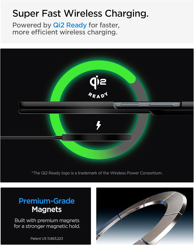 Spigen Air Fit Pro MagFit for Galaxy Z Fold 8 Ultra Case, Black | Qi2 Certified, PU Hinge Protection, Air Cushion Tech, Compatible with MagSafe, Ultra Thin Case, Camera Plateau Protection