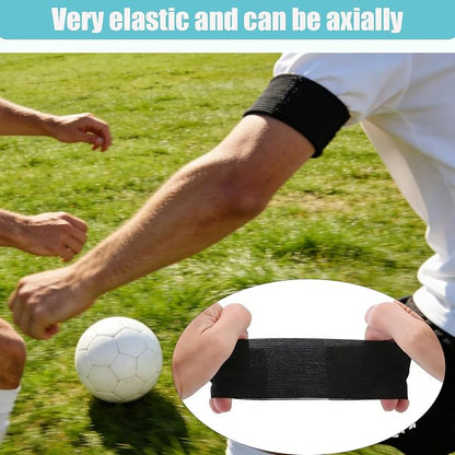 10PCS Captain Armbands, Black Elastic Arm Band, Adjustable Mourning Funeral Memorial Arm Band, Sports Armband
