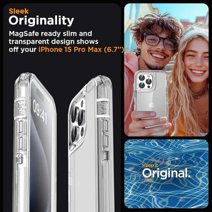 AICase for iPhone 15 Pro Max Case Clear 3 in 1 Heavy Duty Drop Protection Full Body Rugged Shockproof/Dust Proof 3-Layer Military Protective Tough Durable Cover for iPhone 15 Pro Max 6.7"_4