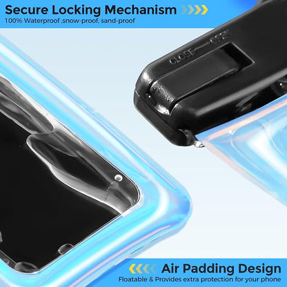 ProCase 2 Pack Floating Waterproof Phone Pouch IPX8, Universal Dry Bag Fits iPhone 17/16/15/14/13 Series, Galaxy S24/S23/S22, Pixel 8/7 (Up to 7”), Touchscreen, Underwater & Snow Protection -Sparkle