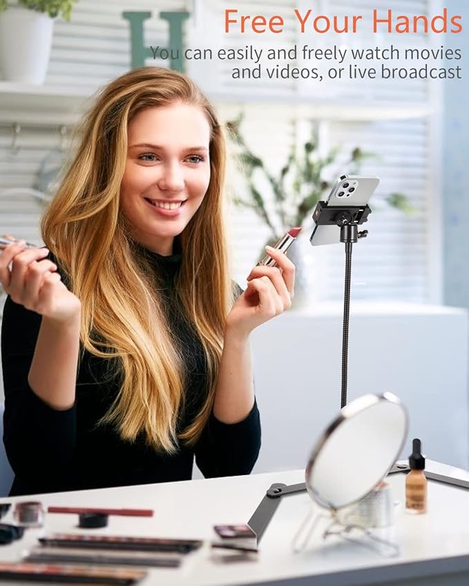 Adjustable Phone Tripod, Overhead Phone Mount, Tabletop Tripod for Cookie Decorating and Teaching Online Live Streaming and Showing Drawing Sketching Cooking