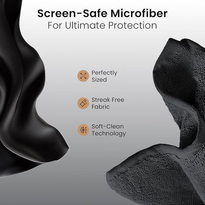 Screen Cleaner Spray and Wipe - TV screen cleaner spray and 2 Microfiber cloths, Computer Screen Cleaner, TV screen cleaner for Smart TV & Monitor, Laptop, MacBook, iPad and Electronic Devices - (2oz)