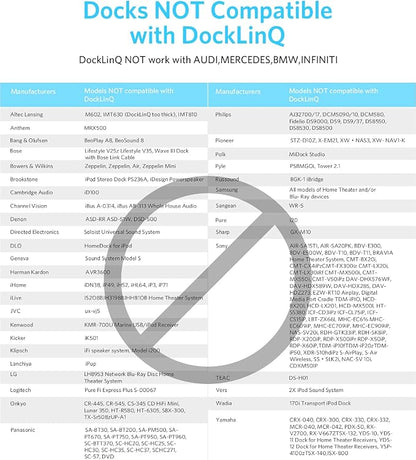 INVERY DockLinQ Pro Bluetooth 5.0 Adapter Receiver for Bose Sounddock and 30 pin iPod iPhone Music Docking Station(Not for Cars)
