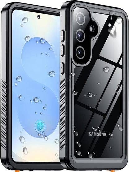 Temdan Designed for Samsung Galaxy S25 Case Waterproof, Built-in Lens & Screen Protector Military Shockproof Dropproof IP68 Underwater Full Body Phone Case for Galaxy S25 5G 6.2"-Black (2025)