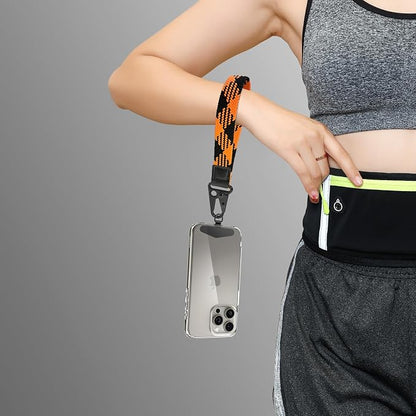 Stretchy Wristlet Keychain, Wrist Lanyard Strap Key Chain Holder to Hold Keys Wallet Phone ID Badge for Men Women