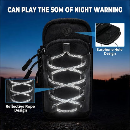 Phone Bag for Ebike, Multi-functional Motorcycle Front Frame Bag for Electric Dirt Bike, Phone Pouch Phone Armband for Outdoor Cycling Running Hiking (Black)