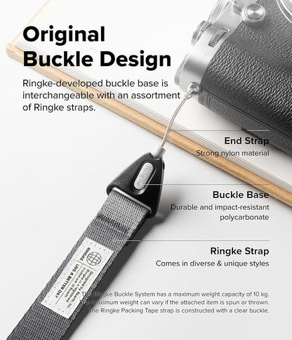 Ringke Hand Strap [Adjustable Wristlet Lanyard with Sturdy String] [One-Touch Buckle] for Phone Case, Camera, Keys, USB Flash Drive, and ID Badge - Graphite