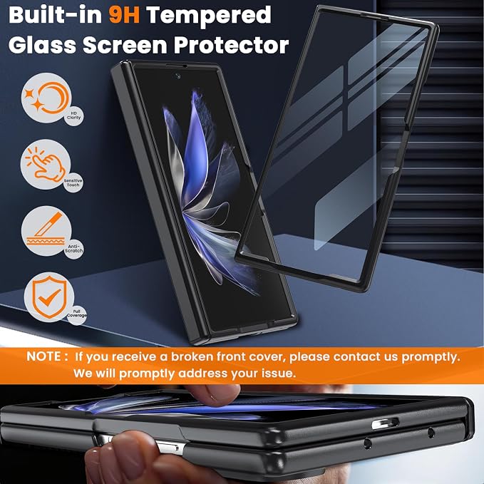 WRJ Magnetic for Samsung Galaxy Z Fold 7/Fold 8 Ultra Case,Black | Fit for Magsafe,Buit-in Screen Protector,Full Hinge Protection,Military Grade Drop Protection,Slim Shockproof Phone Case