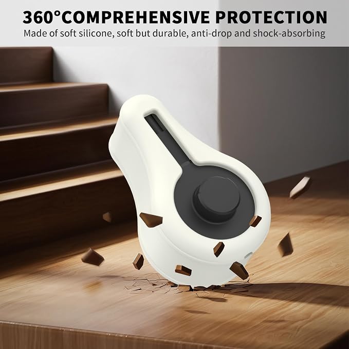 Silicone Charger Protector Case for Oura Ring Gen3 - Compatible with Sizes 6-13, Stand Case - Off White