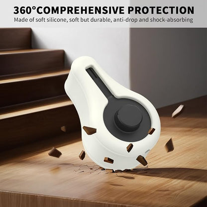 Silicone Charger Protector Case for Oura Ring Gen3 - Compatible with Sizes 6-13, Stand Case - Off White