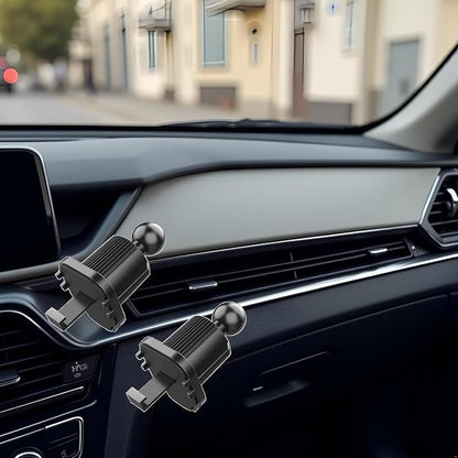 2Pcs Black Universal Air Vent Clip for Car Phone Mount Cellphone Holder Vent Grip W Joint Ball Dia- for Most Car Bracket Universal Air Vent Clip for Phone Cellphone Holder Grip (17mm)