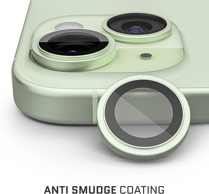 Ghostek Tempered Glass Camera Lens Protector for iPhone 15 & 15 Plus, 9H Hardness, Scratch Resistant, Anti-Fingerprint, HD Clear Camera Cover for Apple iPhone 15 & Apple iPhone 15 Plus (Green)