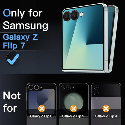 JETech Front Screen Protector for Samsung Galaxy Z Flip 7, 3-Pack | Full-Coverage PET Film, HD Clear, Case-Friendly Design