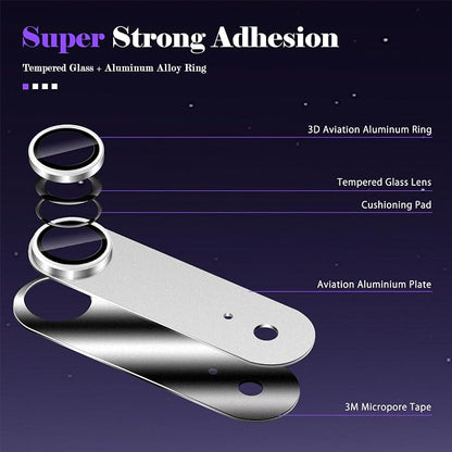 Camera Lens Protector for iPhone Air (iPhone 17 Air) Camera Lens Protector [Strong Adsorption] [Not Easy to Break] Metal Tempered Glass Rear Camera Screen Cover - Silver