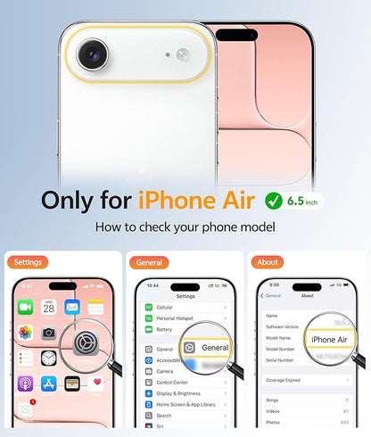 FNTCASE for iPhone Air Case: [Compatible with Magsafe] Translucent Matte Cases with [Full Camera Protection] [Screen Protector] Military Grade Shockproof Protective Phone Cover - Orange