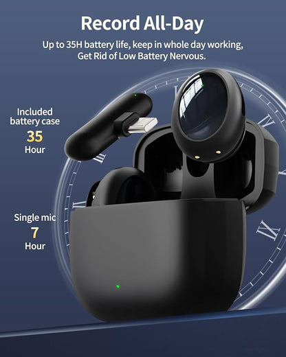 Wireless Microphone for iPhone 17-48kHz/24bit Studio Sound AI Noise Filter USB-C Lavalier Mic with Charging Case Bluetooth Mini Microphone for Content Creators