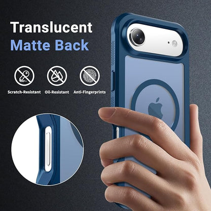 jaroco Magnetic for iPhone Air Case, [Compatible with MagSafe][Military Grade Drop Protection][Heavy Duty Protection][Non-Slip][Shockproof] 2-Layer Durable Bumper Phone Case 6.5''-Deep Blue
