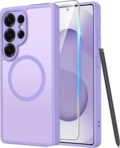 FNTCASE for Samsung Galaxy S25 Ultra Case, Compatible with Magsafe | Screen Protector, Full Camera Protection, Translucent Matte, 14FT Military Grade Drop Proof, Protective Phone Cover