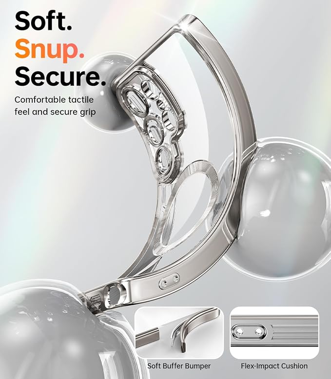 Meifigno Case Designed for Samsung Galaxy S25 Ultra 6.9 inch, [Compatible with MagSafe] [2X HD Screen Protectors] [Glitter Card & Wrist Strap] Full Lens Protection Case for Galaxy S25 Ultra, Silver | 6.9 inch