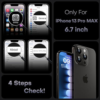 TOCOL Magnetic for iPhone 13 Pro Max Case Upgraded Full Camera Protection Compatible with Magsafe Drop Protection Translucent Matte Back Bumper Phone Cover 6.7-Inch, (Dark Blue)