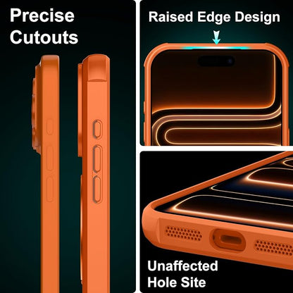 360° Magnetic Swivel Ring for iPhone 17 pro max case, Built-in Metal Stand and Ring Holder, Magsafe Compatible, Military Grade Protection, Shockproof - Orange