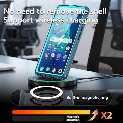 Omio for Galaxy S26 Ultra Waterproof Case Compatible with MagSafe, Magnetic Waterproof Full Body IP68 Underwater Case Built-in Screen Protector Military Grade Shockproof Case for Men Women Teal