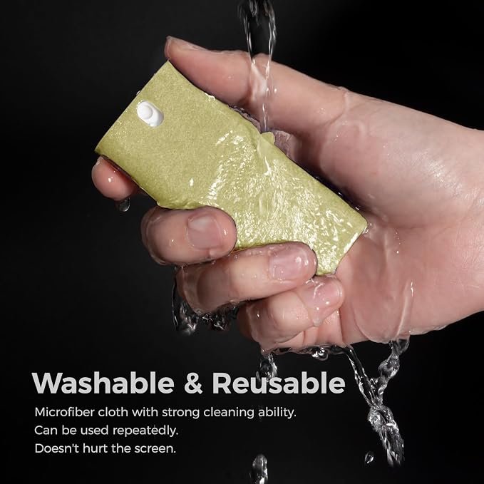 CLICK CLEAN Touchscreen Mist Cleaner, Screen Cleaner, All in One Screen Cleaner Spray with Microfiber and Phone Stand for All Phones, Laptop and Tablet Screens (Beige)