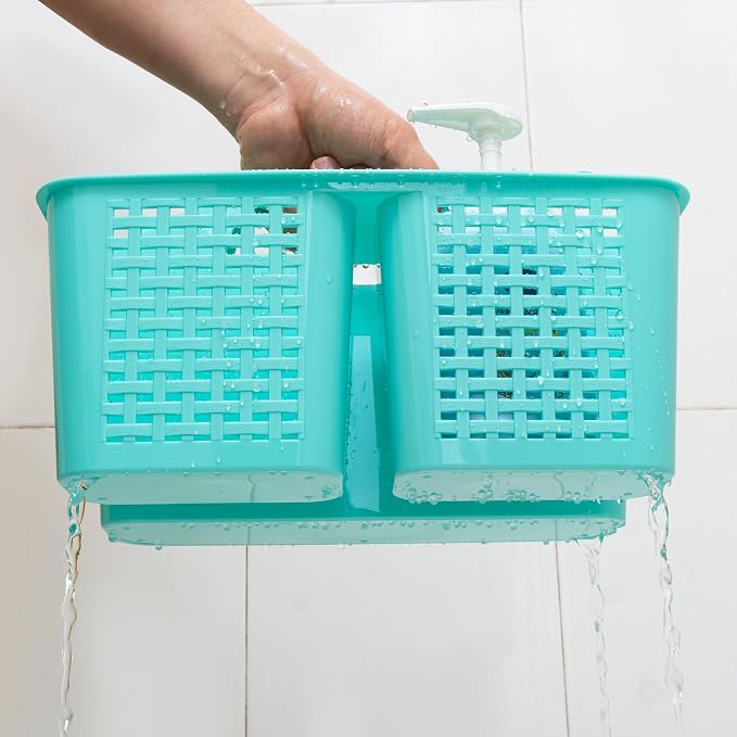 Tiawudi Portable Shower Caddy, Caddy Organizer with Handle, Plastic Shower Basket Hold Soap, Shampoo, Hair Supplies and Beauty Products, Cleaning Supplies Organizer for Home, Dorm, Shelf and Cabinet