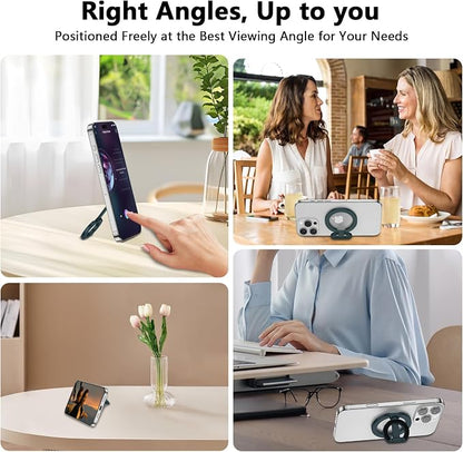 Magnetic Phone Holder for MagSafe Dual-Sided Magnetic Gym Phone Stand Finger Ring Grip Kickstand for Samsung Galaxy S26 S25 S24 S23 S22 S21 S20 A16 A15 A14 A56 A36,Compatible for Wireless Car Mount