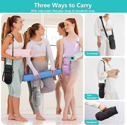 Water Bottle Carrier Bag,Water Bottle Holder with Straps Phone Pockets Fits Stanley Owala 16/24/32/40oz