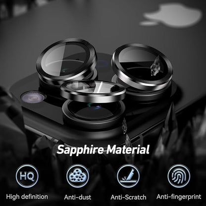 Jeluse Camera Lens Protector for iPhone 17 Pro Max/17 Pro/16 Pro Max/16 Pro/15 Pro Max/15 Pro/14 Pro Max/14 Pro, 9H Tempered Glass Screen Protector Cover Alignment Kit Metal Individual Ring