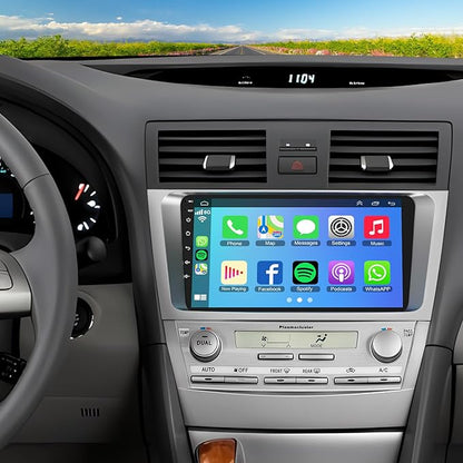 4G+64G Car Radio Stereo for Toyota Camry 2006-2011, Wireless Carplay&Android Auto with Android 13 Support Bluetooth/Voice Control/GPS/WiFi/Back-up Camera/SWC/FM, 9 Inch IPS Touch Screen