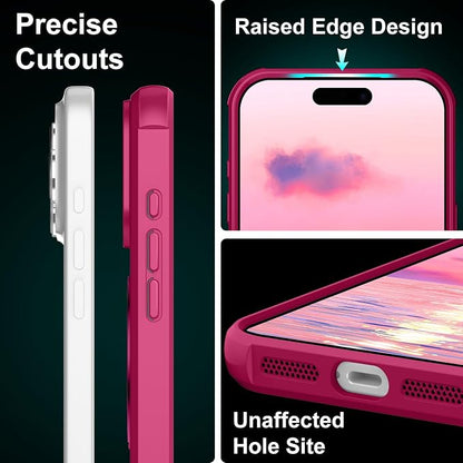 360° Magnetic Swivel Ring for iPhone 17 pro max case, Built-in Metal Stand and Ring Holder, Magsafe Compatible, Military Grade Protection, Shockproof - Rose Pink