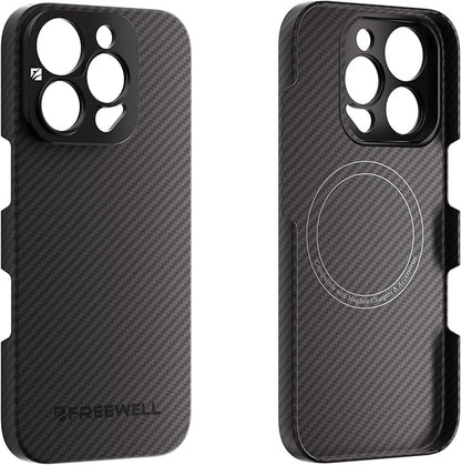 FREEWELL Pro Filmmaker Case for iPhone 16 Pro Max - 17mm Lens & Magnetic Filter Mount Black