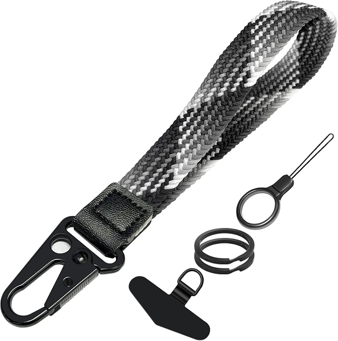 Stretchy Wristlet Keychain, Wrist Lanyard Strap Key Chain Holder to Hold Keys Wallet Phone ID Badge for Men Women