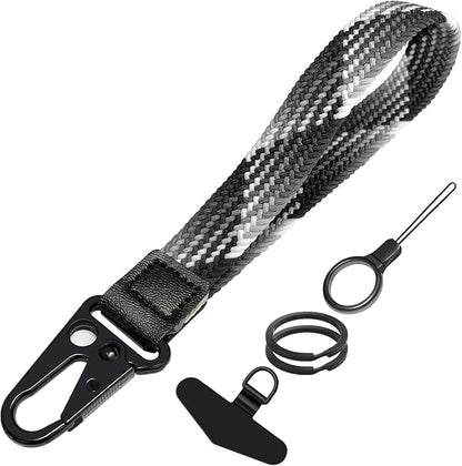 Stretchy Wristlet Keychain, Wrist Lanyard Strap Key Chain Holder to Hold Keys Wallet Phone ID Badge for Men Women