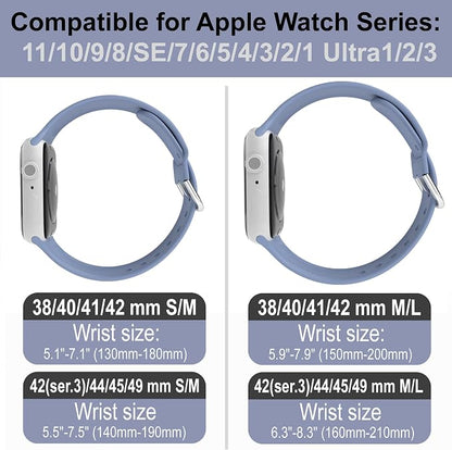 God is Greater Than the Highs and Lows Watch Band Compatible with Apple Watch Laser Engraved Band Silicone 38mm - 49mm Strap Jesus Psalm Christian God Blessed (42/44/45/46/49mm M/L, Lavender Grey)