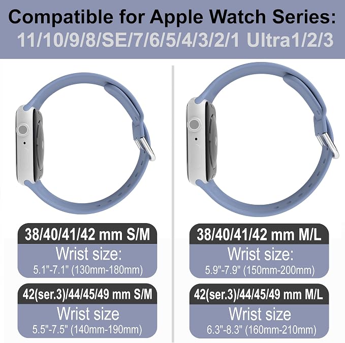 God is Greater Than the Highs and Lows Watch Band Compatible with Apple Watch Laser Engraved Band Silicone 38mm - 49mm Strap Jesus Psalm Christian God Blessed (42/44/45/46/49mm S/M, Lavender Grey)