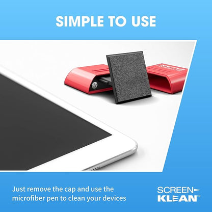 ScreenKlean Tablet Screen Cleaner - Compatible with iPad, Android & Amazon Tablet - with Carbon Microfiber Tech-Injected Pink-1 Count (Pack of 1)